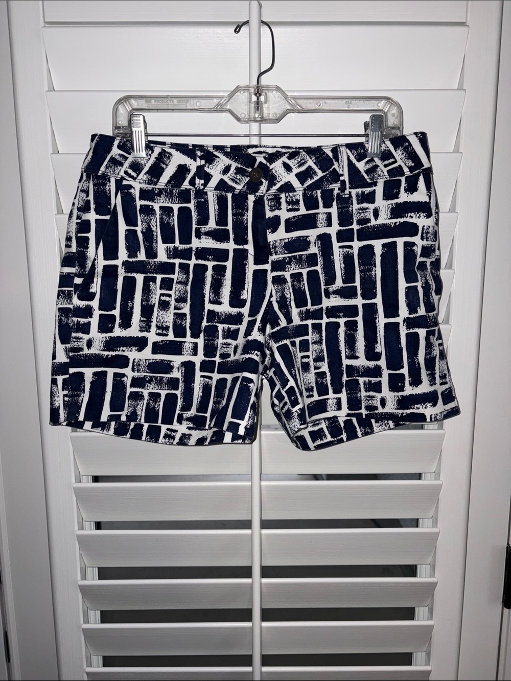 The Limited Navy & White Printed Flat Front Women's Shorts